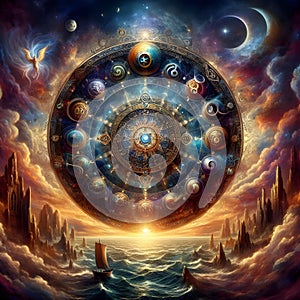 image of universal astral forces and Faith of zodiac messing adventure.