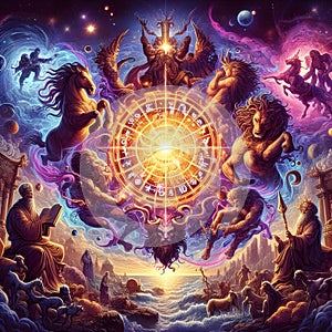 image of universal astral forces and Faith of zodiac messing adventure.