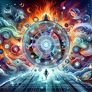 image of universal astral forces and Faith of zodiac messing adventure.