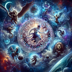 image of universal astral forces and Faith of zodiac messing adventure.