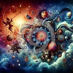 image of universal astral forces and Faith of zodiac messing adventure.