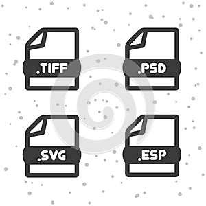 Image and Vector file icons. Download TIFF, PSD, SVG and ESP symbol sign. Web Buttons.