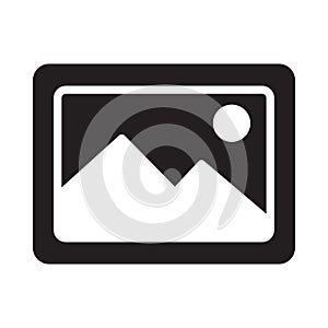 Image glyph flat vector icon