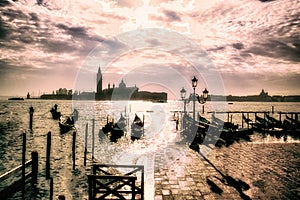Image of Venice made fairytale, it almost seems like a painting, tourism is the soul of this city.