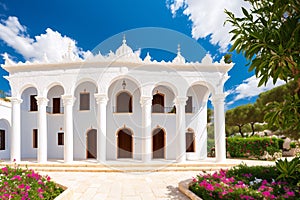 View of a white temple situated at Son Marroig, former mansion of Archduke Luis Salvado, at Mallorca, Spain photo