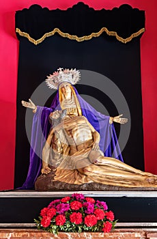 Image of the Virgen de las Angustias, Virgin of Anguish, photo