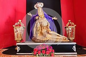 Image of the Virgen de las Angustias, Virgin of Anguish, photo