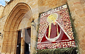 Image of the Virgin, feast of the patroness, the Cathedral of Caceres, Extremadura, Spain