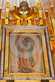Image of the virgen de guadalupe in  Basilica of Guadalupe, mexico VII