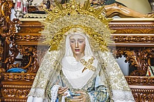 Image of the Virgin Mary inside a church Marbella, Andalucia Spa