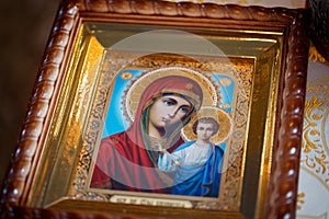 The image of the Virgin Mary and Jesus Christ, the icon