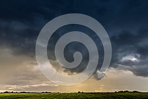 Image of severe wall cloud of aproaching storm
