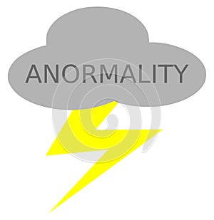 Concept of abnormality, symbol, colors, abstract, isolated. photo