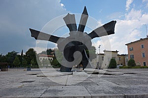 Monument in the memory of shoah victims in Verona, Italy photo