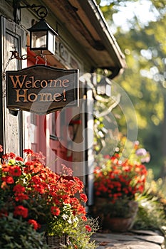 An image of a warm welcome sign