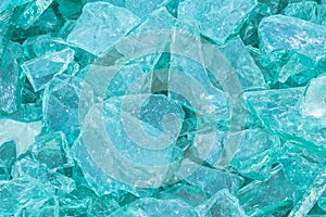 Image of waste glass for recycling in industry,broken glass recycled