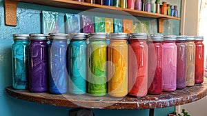 Image of Water Dissolving Vibrant Acrylic Paint, Creating a Dynamic Visual Effect with Bold Colors and Fluid Motion