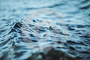 Image of water waves outdoors at sea background.