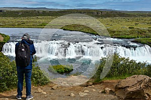 Faxafoss or Faxi waterfall in Iceland photo