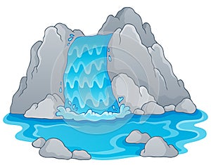 Image with waterfall theme 1
