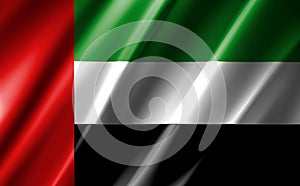 Image of a waving flag United Arab Emirates.