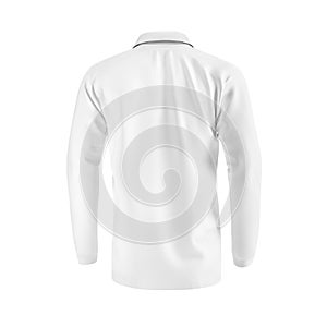 An image of a White Fishing Polo-T-Shirt isolated on a white background