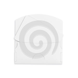 An image of a White Gift Card in envelope Mockup isolated on a white background