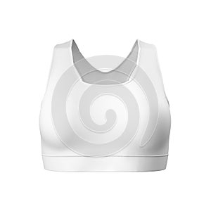 An image of a White Women\'s Fitness Top isolated on a white background
