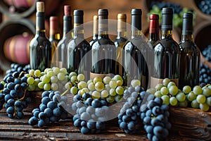 Image of Wine Cellar with Bottles on Display: A Celebration of Diversity and FlavorArte com IA