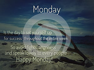 Image with wordings or quotes for happy monday photo