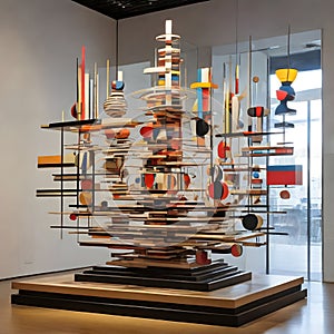 image of Yaacov Agam\'s optical 3D colorful sculpture, an interactive and kinetic exploration of perception.