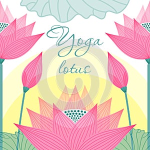 Image for yoga studios lotus on the background