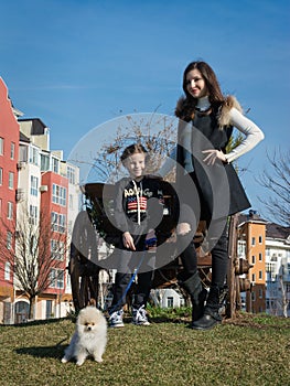 Image of young girl with her dog