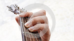 Image Zooming while playing the guitar photo