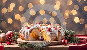 Imagen de RoscÃ³n de Reyes NavideÃ±o en Fondo Transparente PNG photo