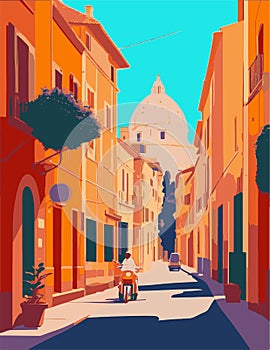 IMAGEN OF ROME CITY OF ROME, ILUSTRATION, VECTOR photo