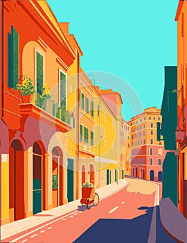 IMAGEN OF ROME CITY OF ROME, ILUSTRATION, VECTOR photo