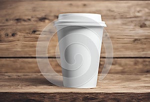 Coffee paper cup mockup, mockup cover isolated background, close-up image, v9