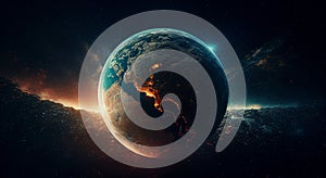 Imagery of imaginary planets for your cosmic image. Ai generated