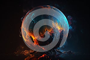 Imagery of imaginary planets for your cosmic image. Ai generated