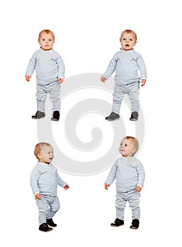 Images of a baby starting to walk