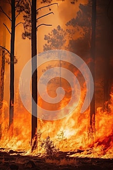 These images capture the fierce battle between firefighters and raging forest fires, showcasing their tireless efforts