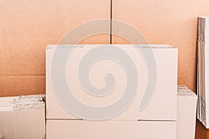 Images of corrugated cardboard sheets to stack packaging boxes, simple image without marks