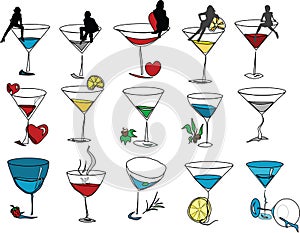 Images of different martinies
