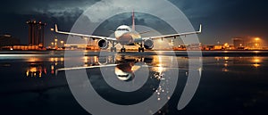 Images generated from AI, Picture of an airplane airplane picture Parked on the airport,