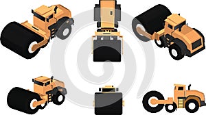Images of various views of construction vehicles,Transportation, construction of buildings, and construction