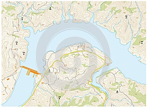 Imaginary topographic map