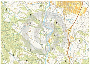 Imaginary topographic map