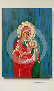 Imaginary Virgin Mary with the child Jesus Christ