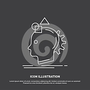 Imagination, imaginative, imagine, idea, process Icon. Line vector symbol for UI and UX, website or mobile application
